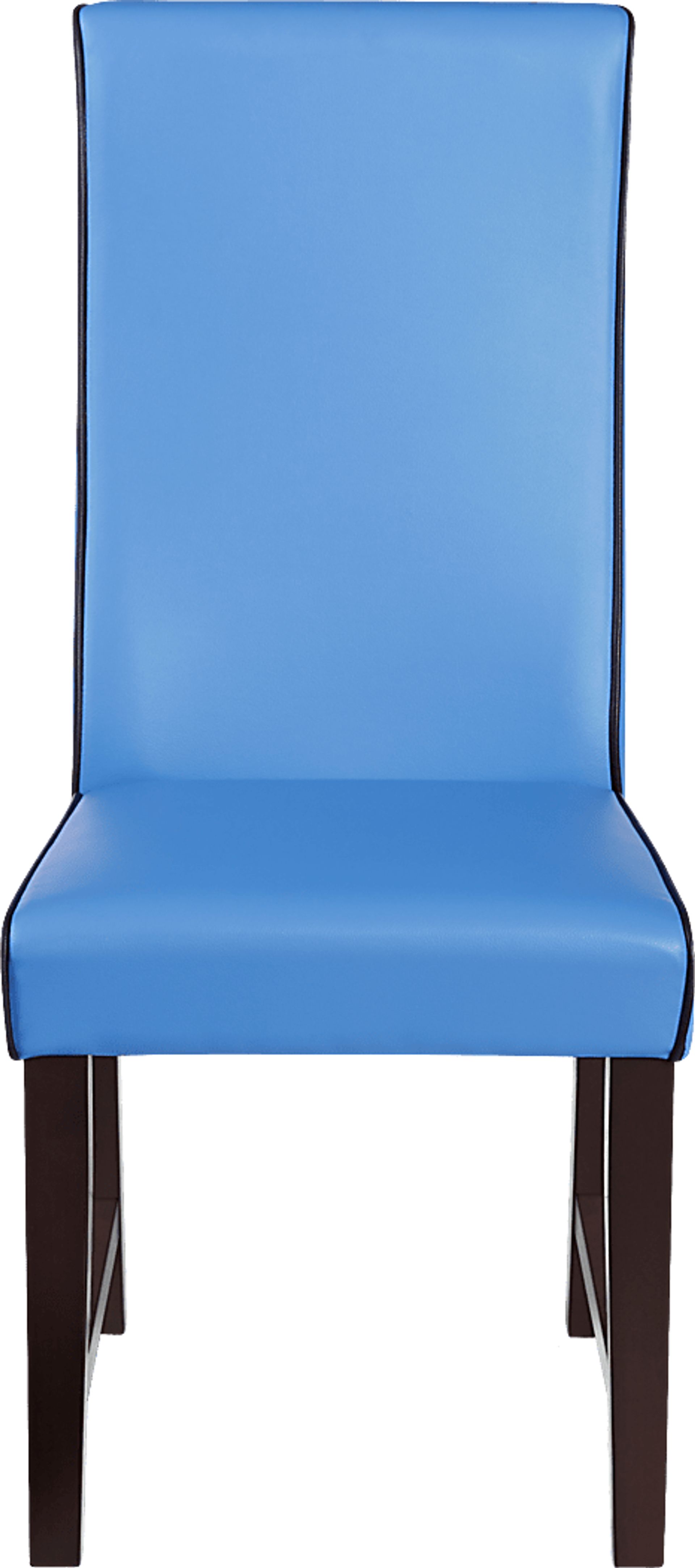 Colonia Hills Espresso 7 Pc 72 in. Rectangle Dining Room with Blue Chairs - Image 4