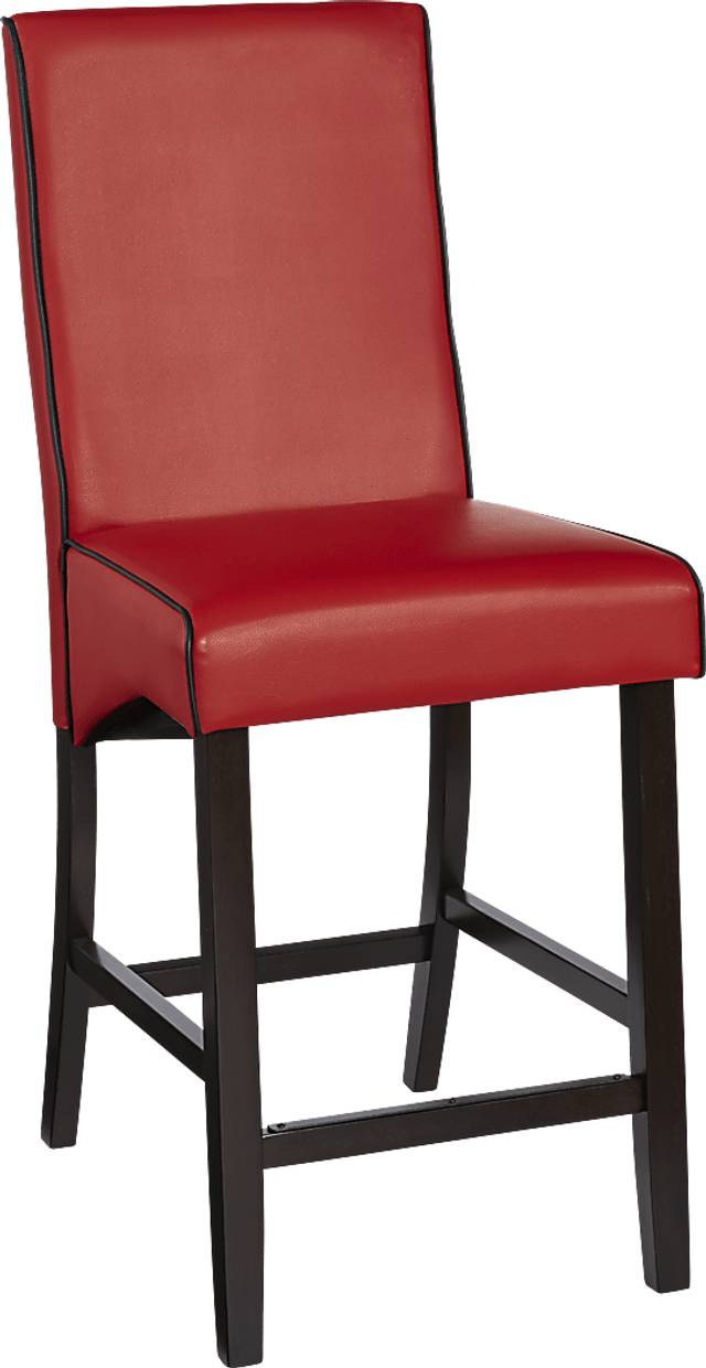 Galena Red Counter Height Stool - Thumbnail - Image 1