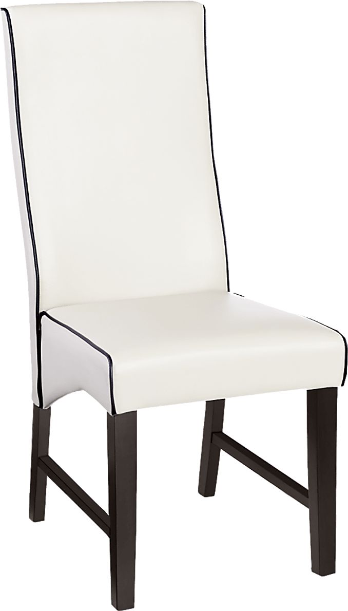 Colonia Hills Espresso 5 Pc Rectangle Dining Room with White Chairs