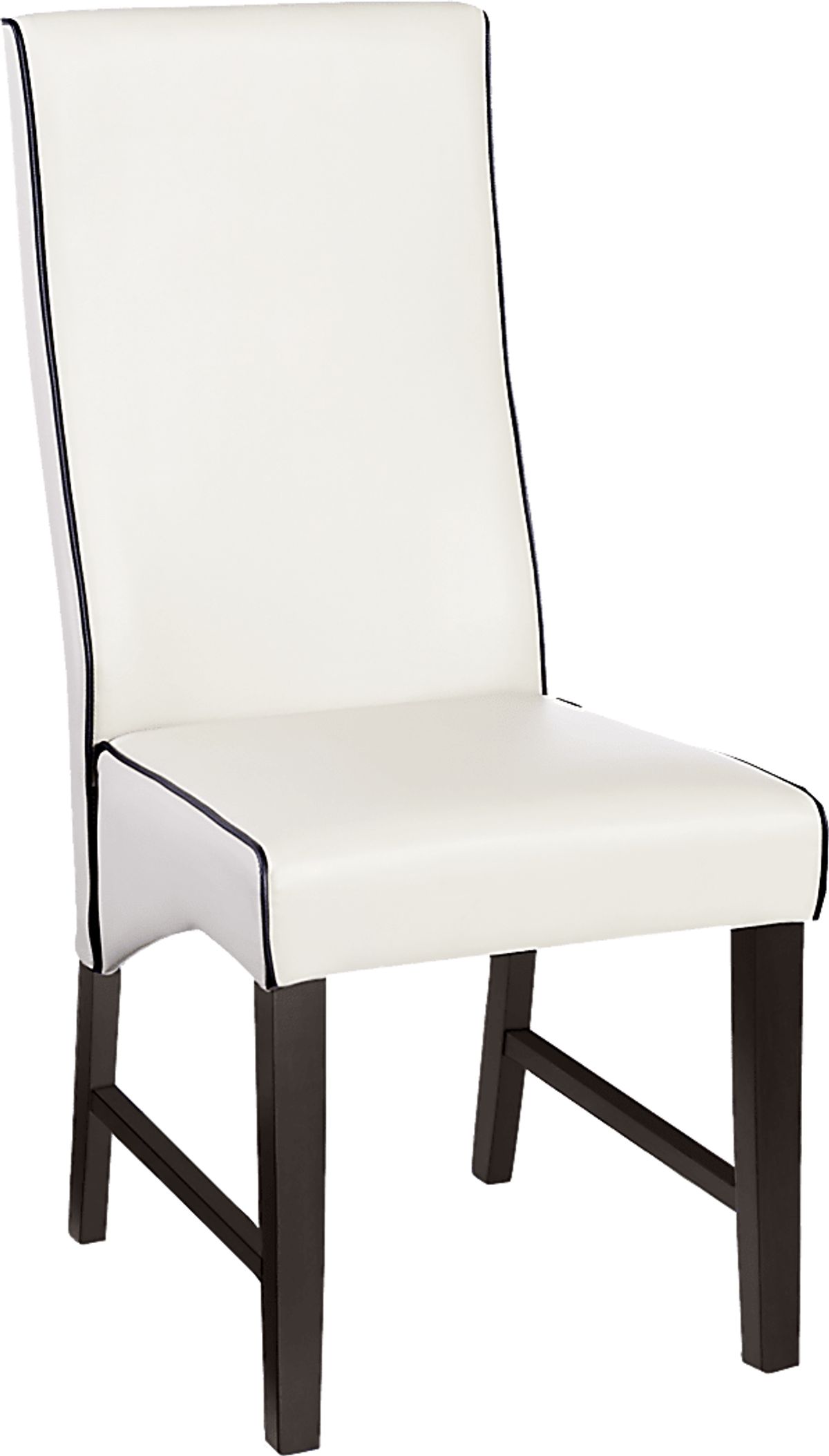 Galena Espresso Dark Wood White Side Chair | Rooms to Go