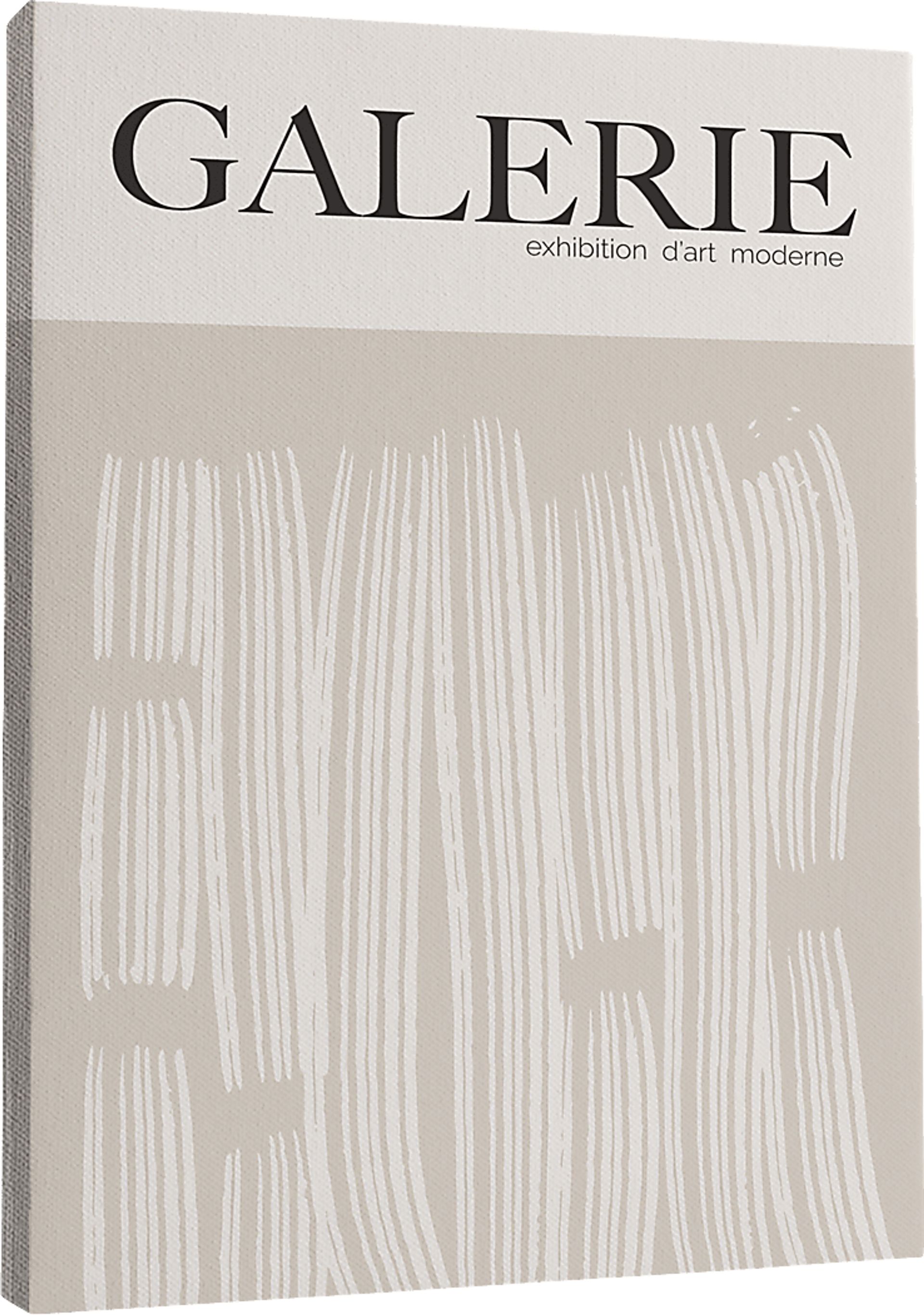 Galerie Stripes Gray Canvas Wall Art - Image 1