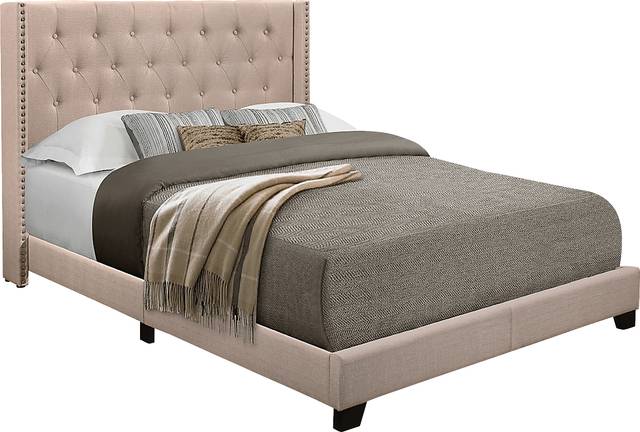 Galewood Beige Full Upholstered Bed - Thumbnail - Image 3