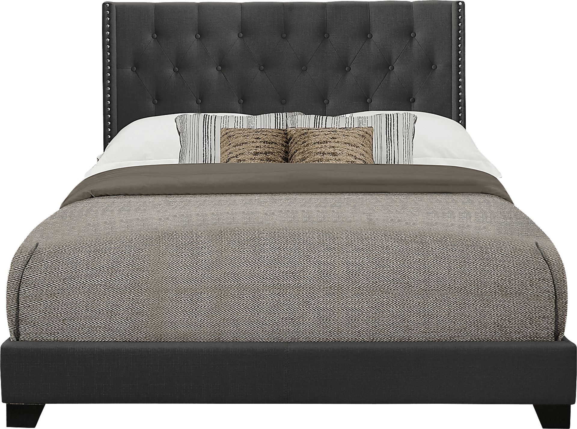Galewood Dark Gray Queen Upholstered Bed - Image 1