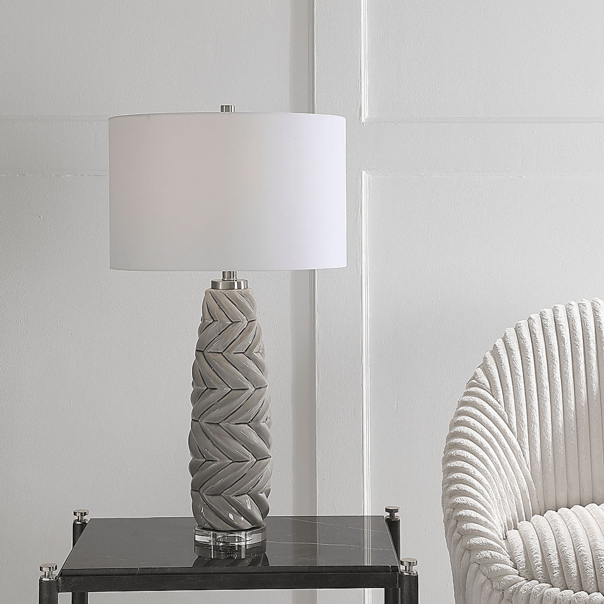 Galileo Lane Gray Lamp - Image 4