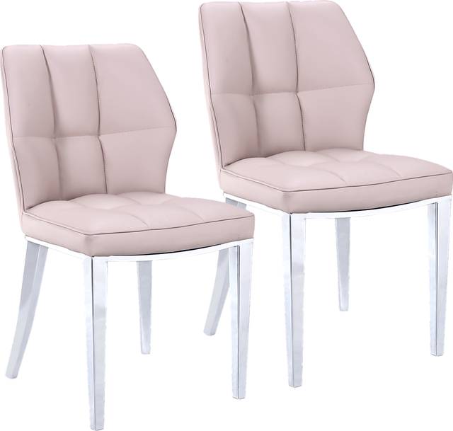 Galinda Pink Side Chair, Set of 2 - Thumbnail - Image 1