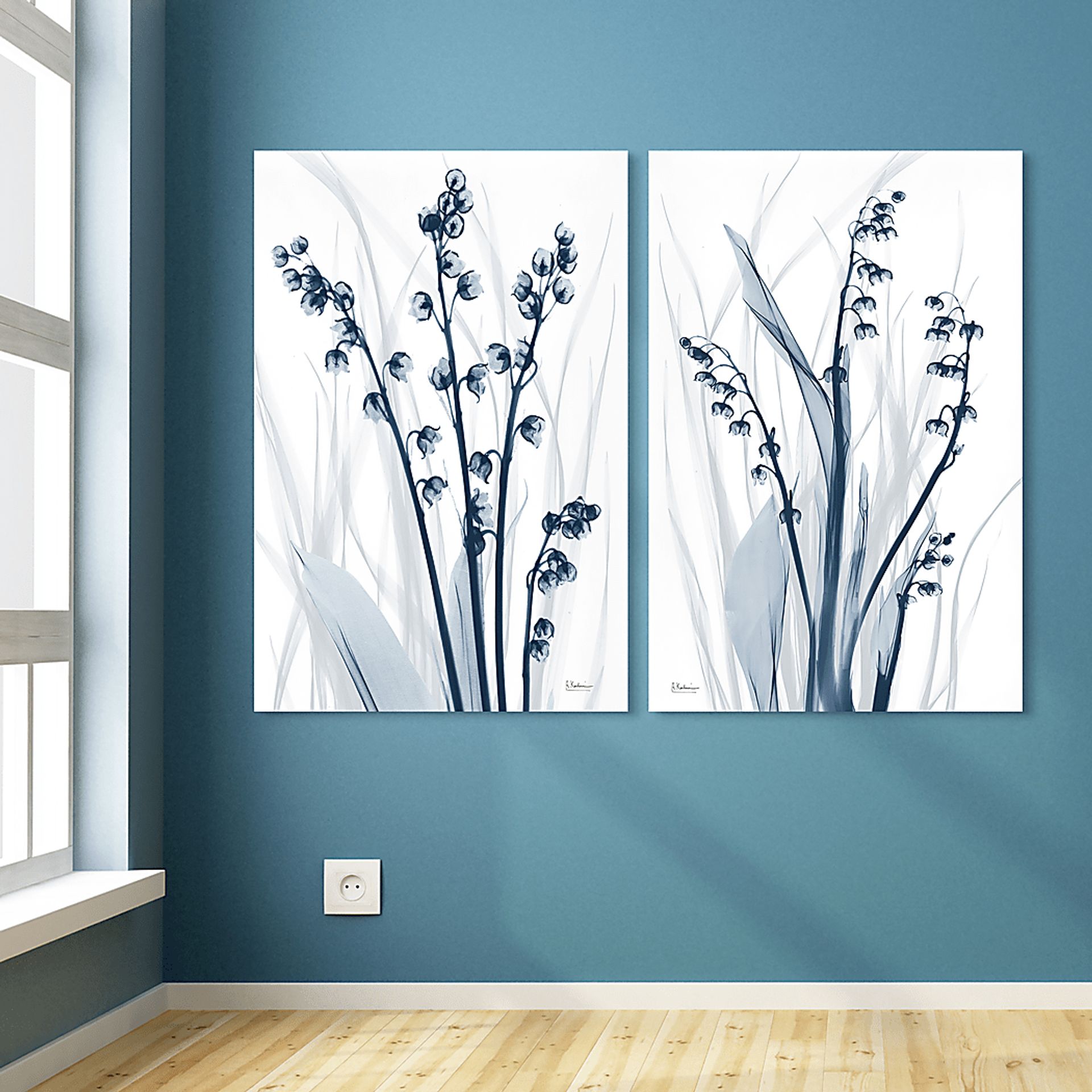 Galisteo Blue Artwork, Set of 2 - Image 3