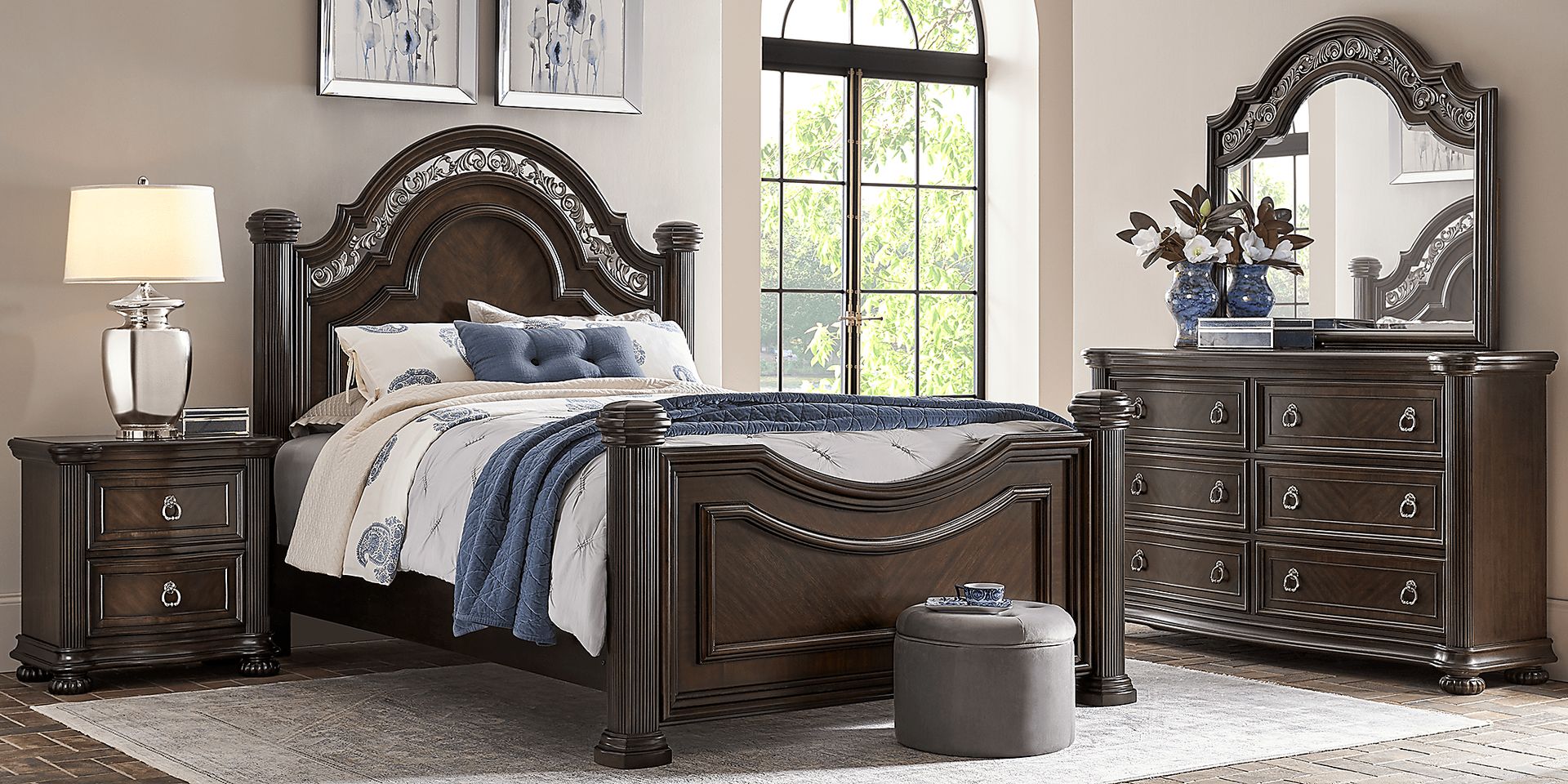 Gallagher Avenue White 5 Pc King Panel Bedroom - Image 1