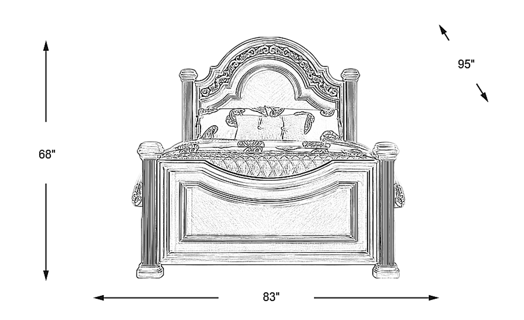 Gallagher Avenue Brown 3 Pc King Panel Bed