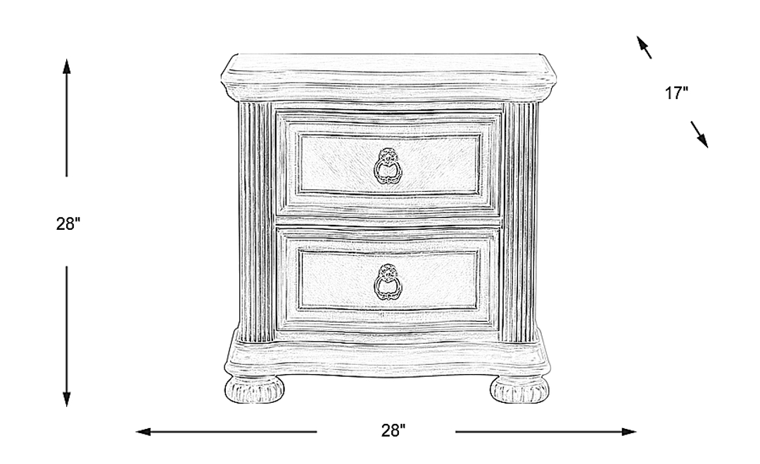 Gallagher Avenue Brown Nightstand