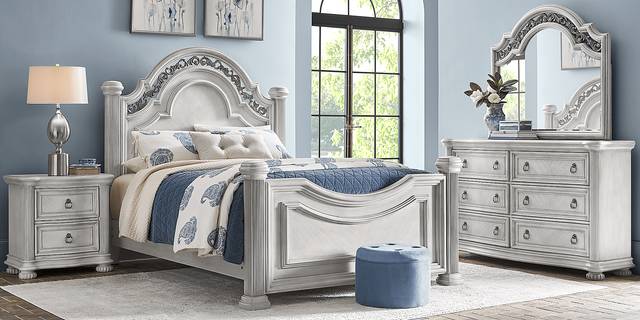 Gallagher Avenue White 3 Pc Queen Panel Bed - Thumbnail - Image 2