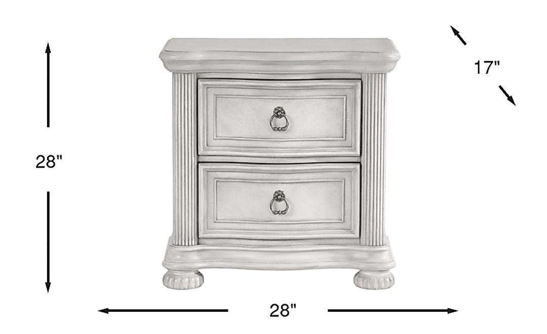 Gallagher Avenue White Nightstand