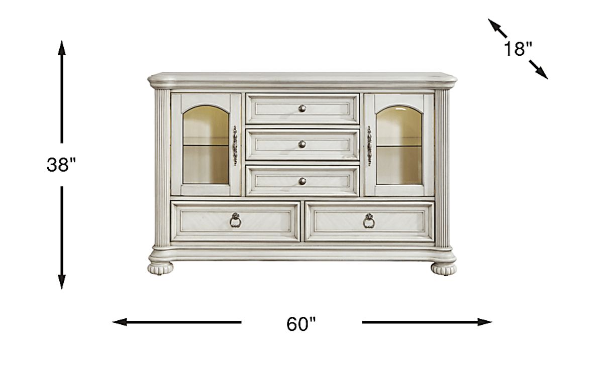 Gallagher Avenue White Colors,White Server | Rooms to Go