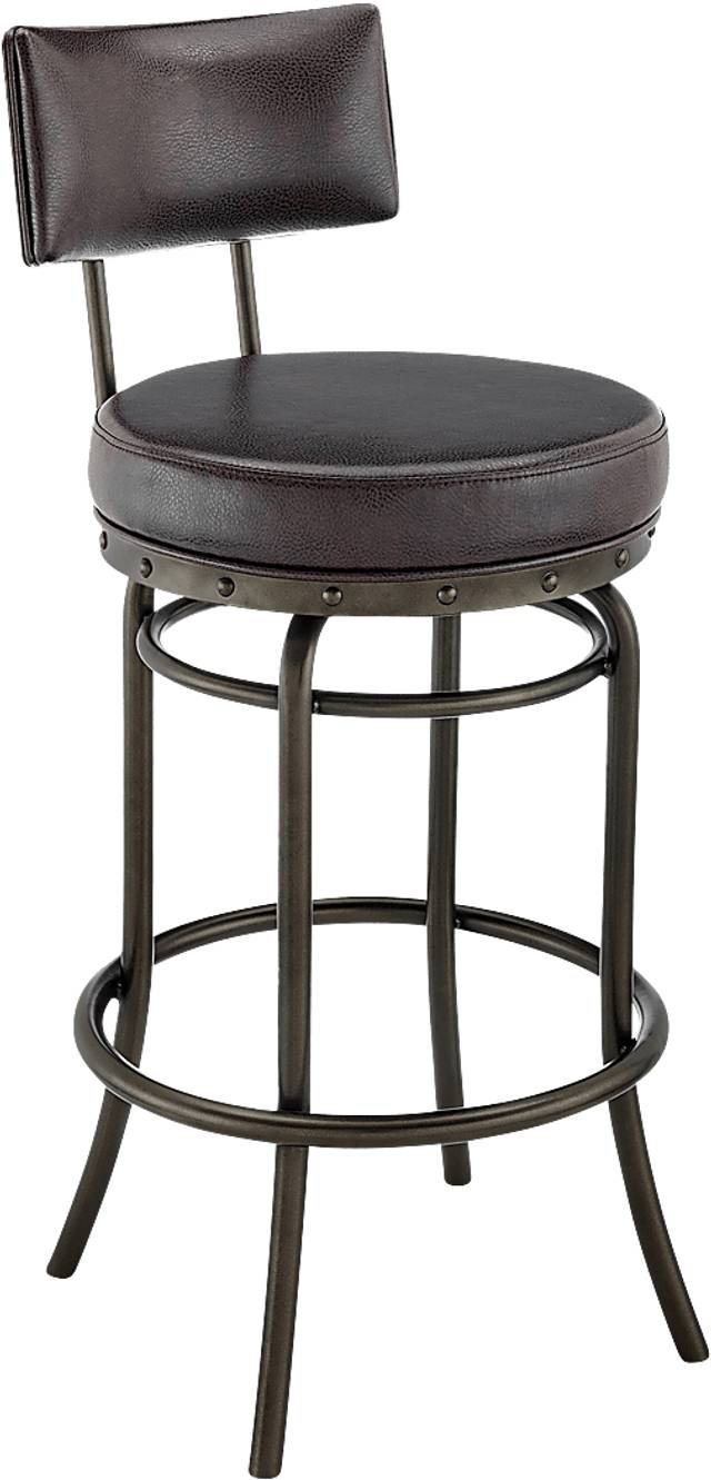 Gallaher Brown Swivel Counter Stool - Thumbnail - Image 1