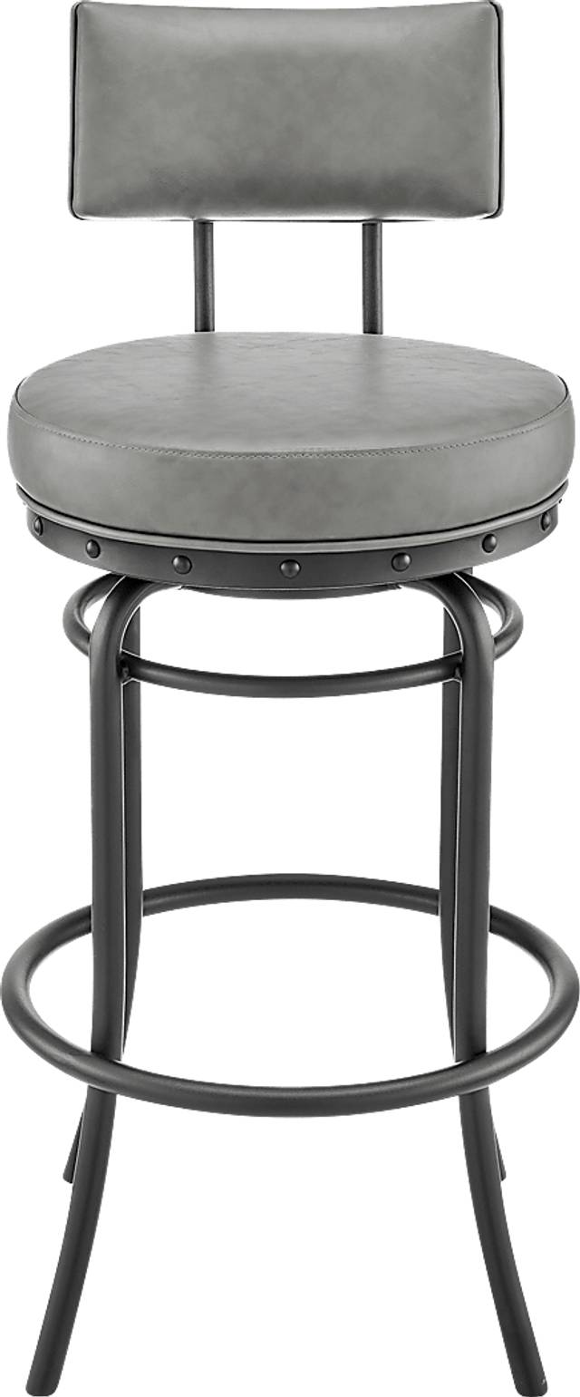 Gallaher Gray Swivel Counter Stool - Thumbnail - Image 3