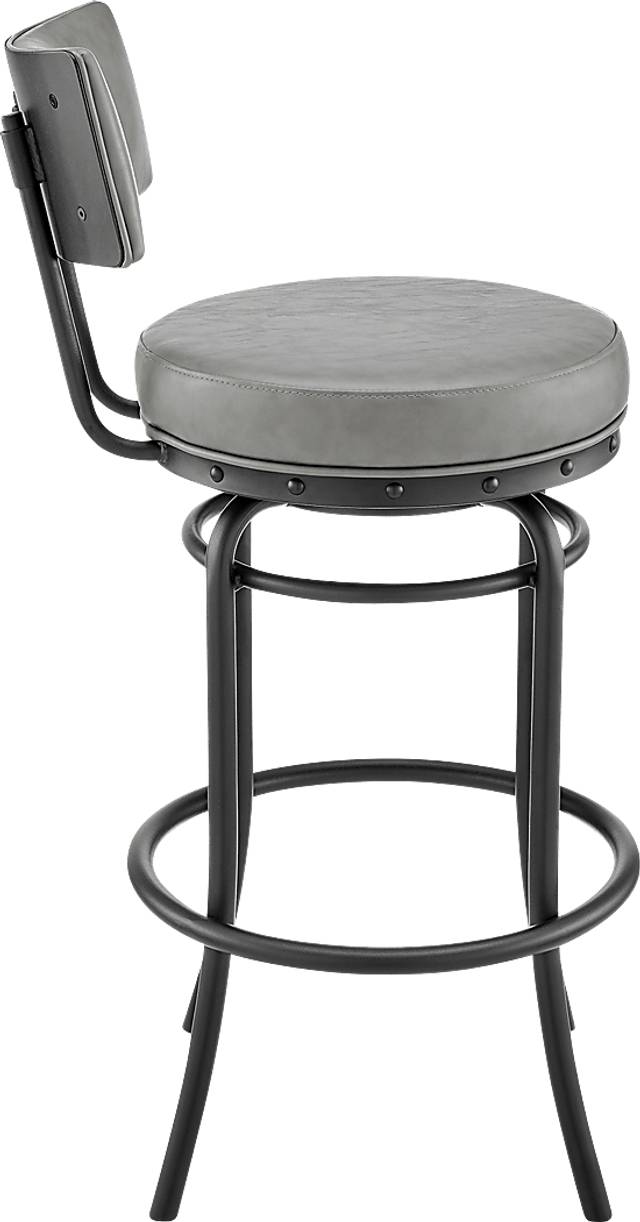 Gallaher Gray Swivel Counter Stool - Thumbnail - Image 4
