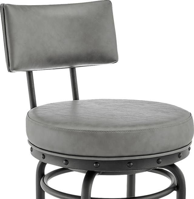 Gallaher Gray Swivel Counter Stool - Thumbnail - Image 7