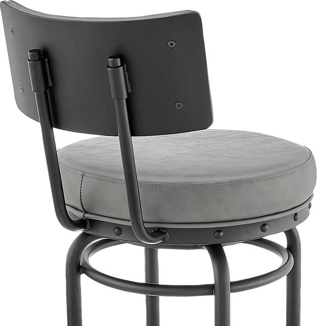 Gallaher Gray Swivel Counter Stool - Thumbnail - Image 8