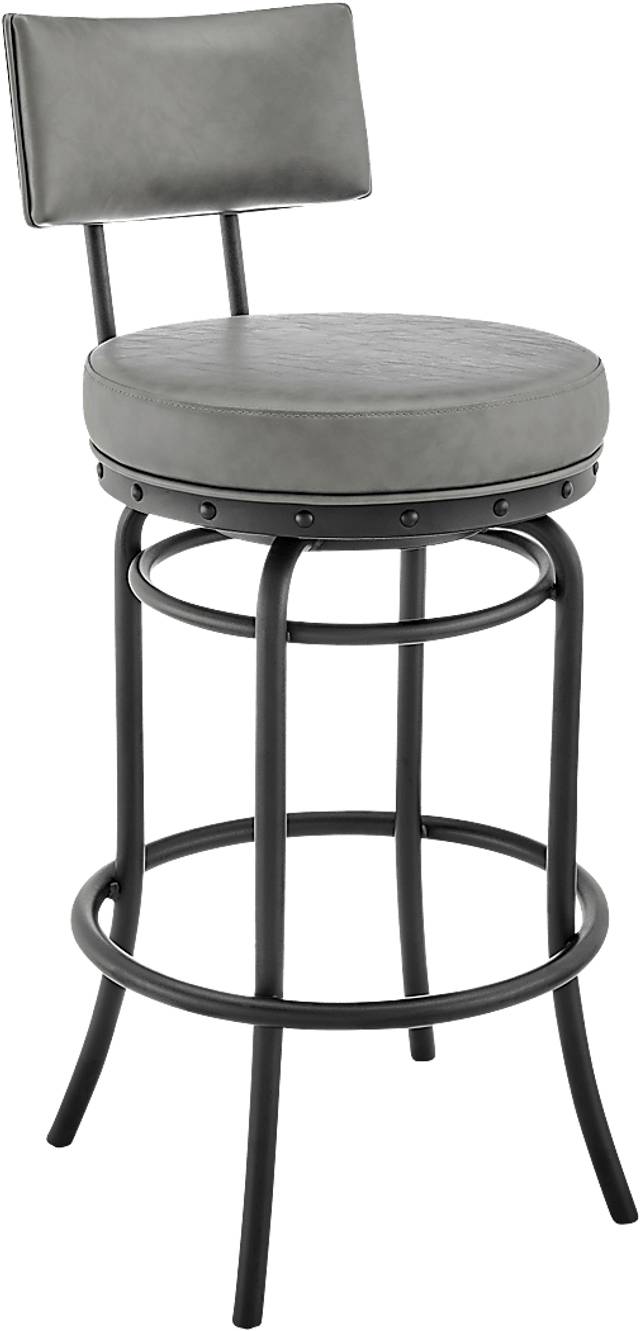 Gallaher Gray Swivel Counter Stool - Thumbnail - Image 1