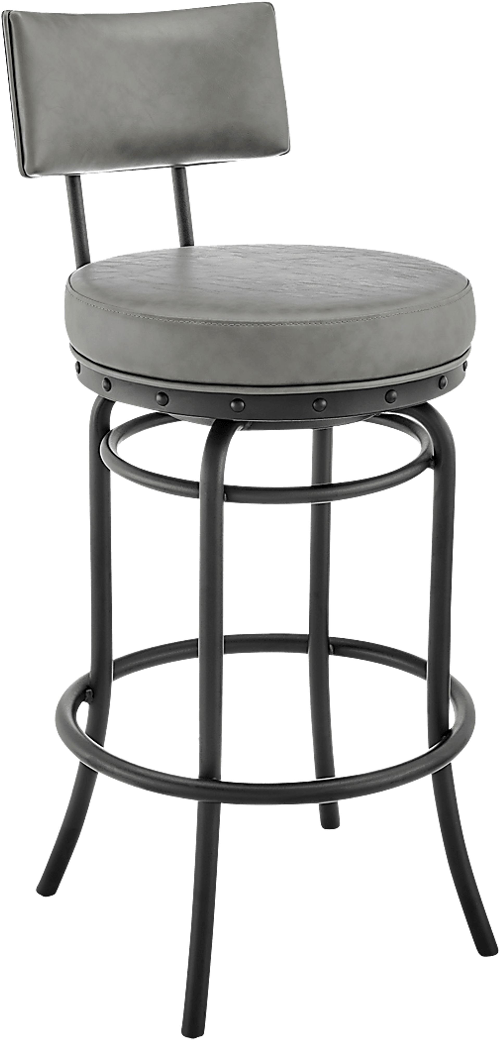 Gallaher Gray Swivel Counter Stool - Image 1