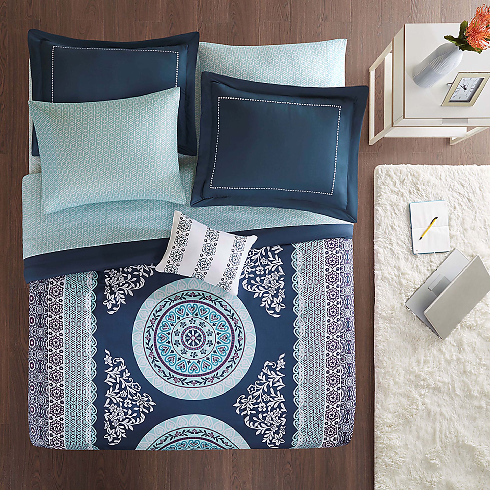 Kids Gallaudet Blue Twin Comforter Set - Image 2