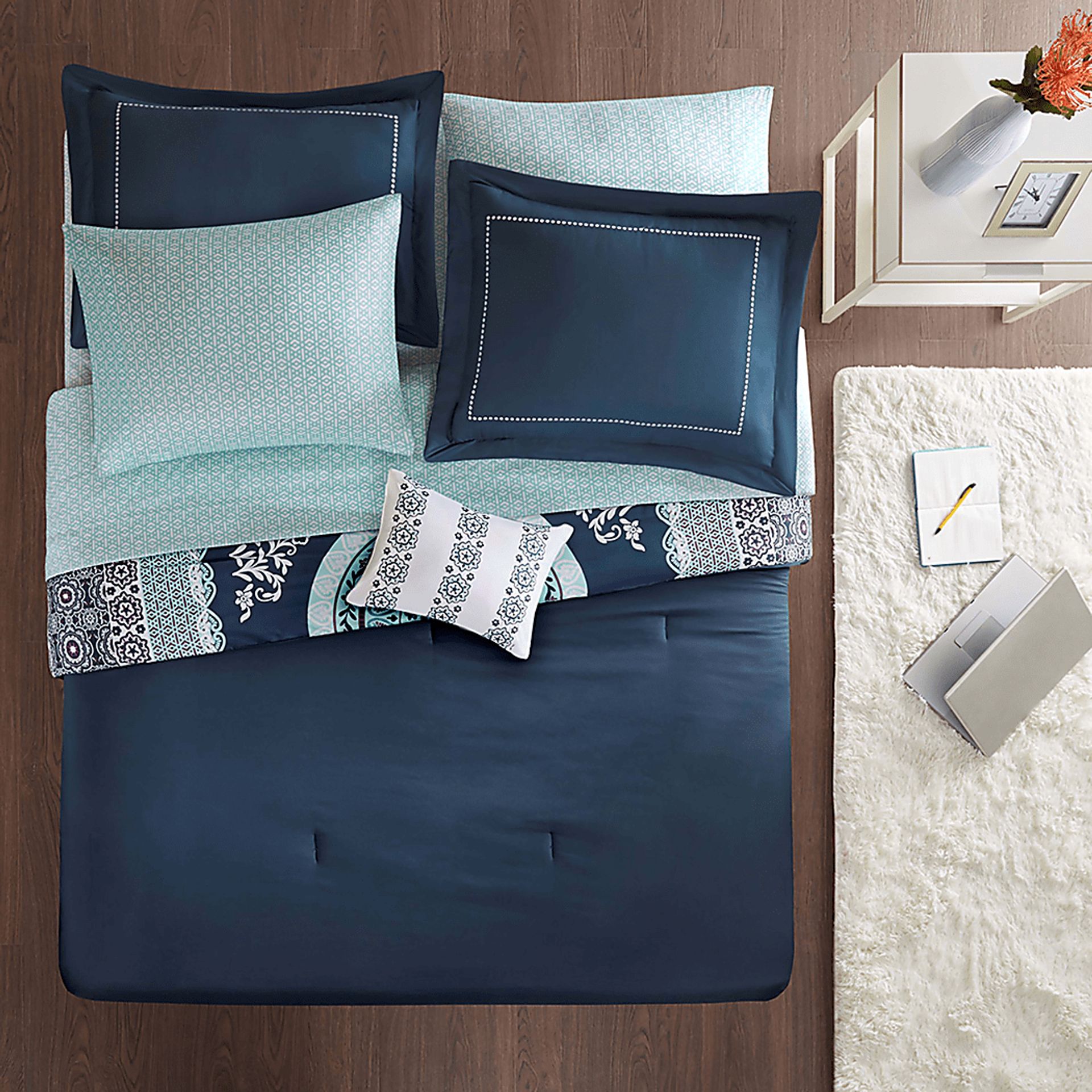 Kids Gallaudet Blue Twin Comforter Set - Image 3