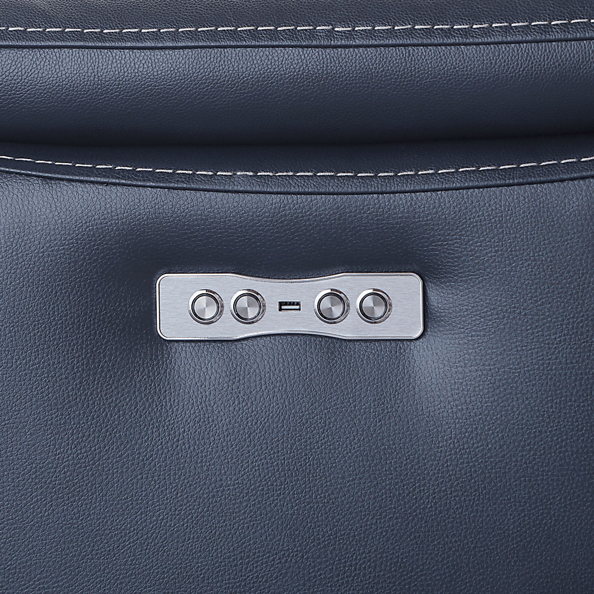 Gallia Way Navy Leather Dual Power Recliner - Image 3