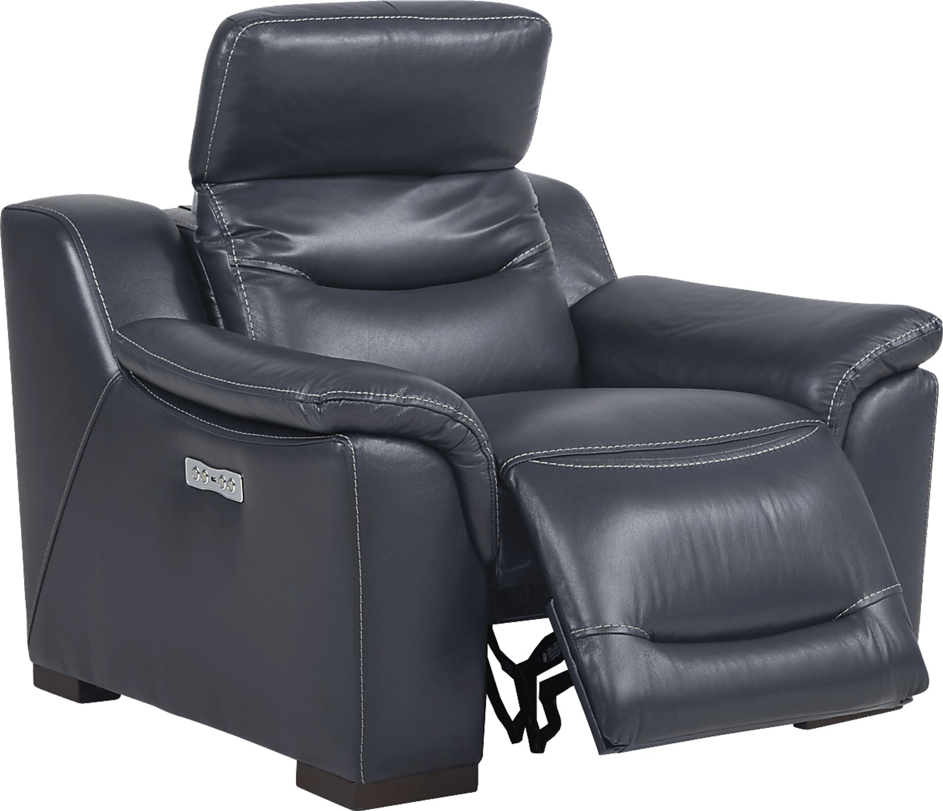 Gallia Way Navy Leather 7 Pc Dual Power Sectional Living Room - Image 6