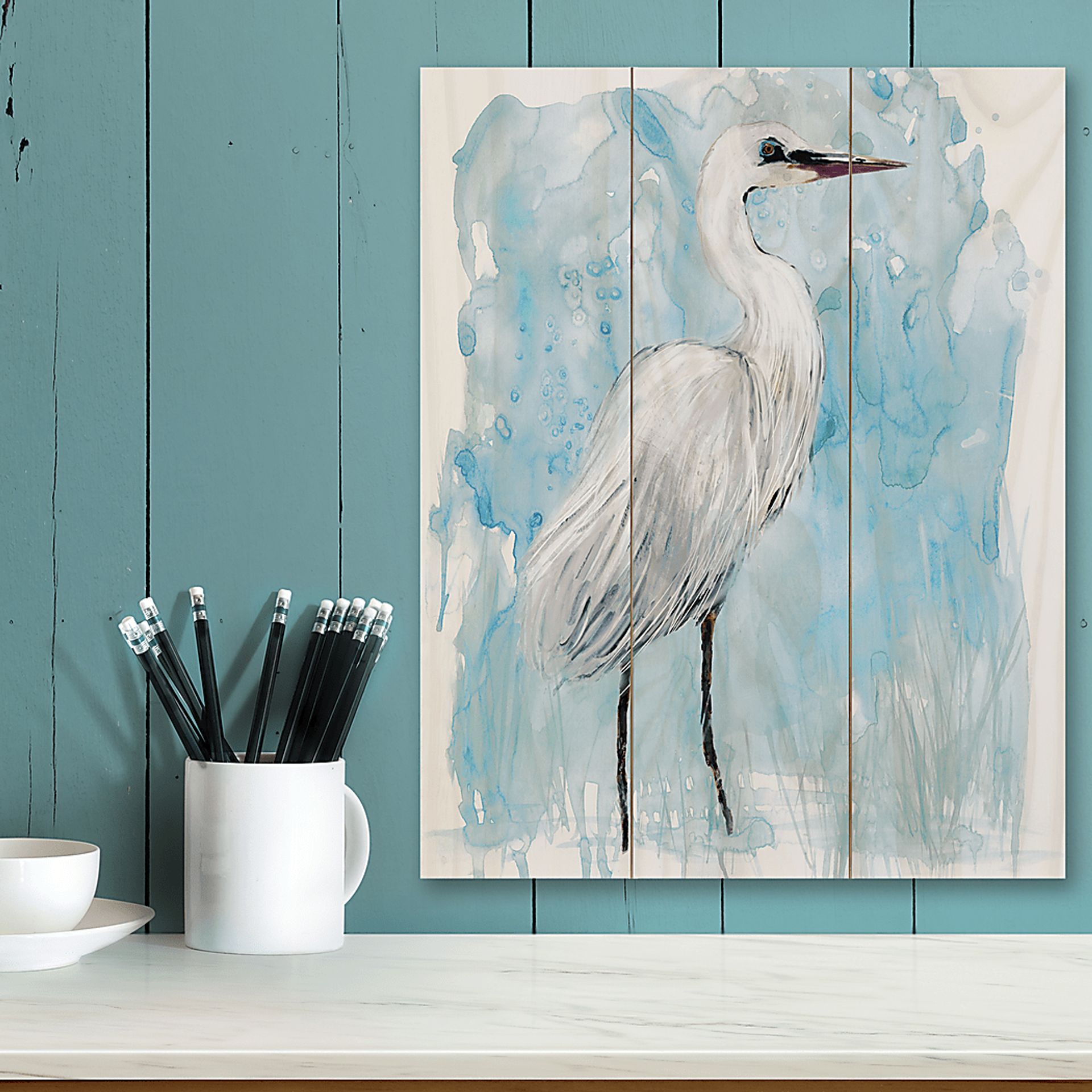 Galriden Blue Wooden Wall Art - Image 2