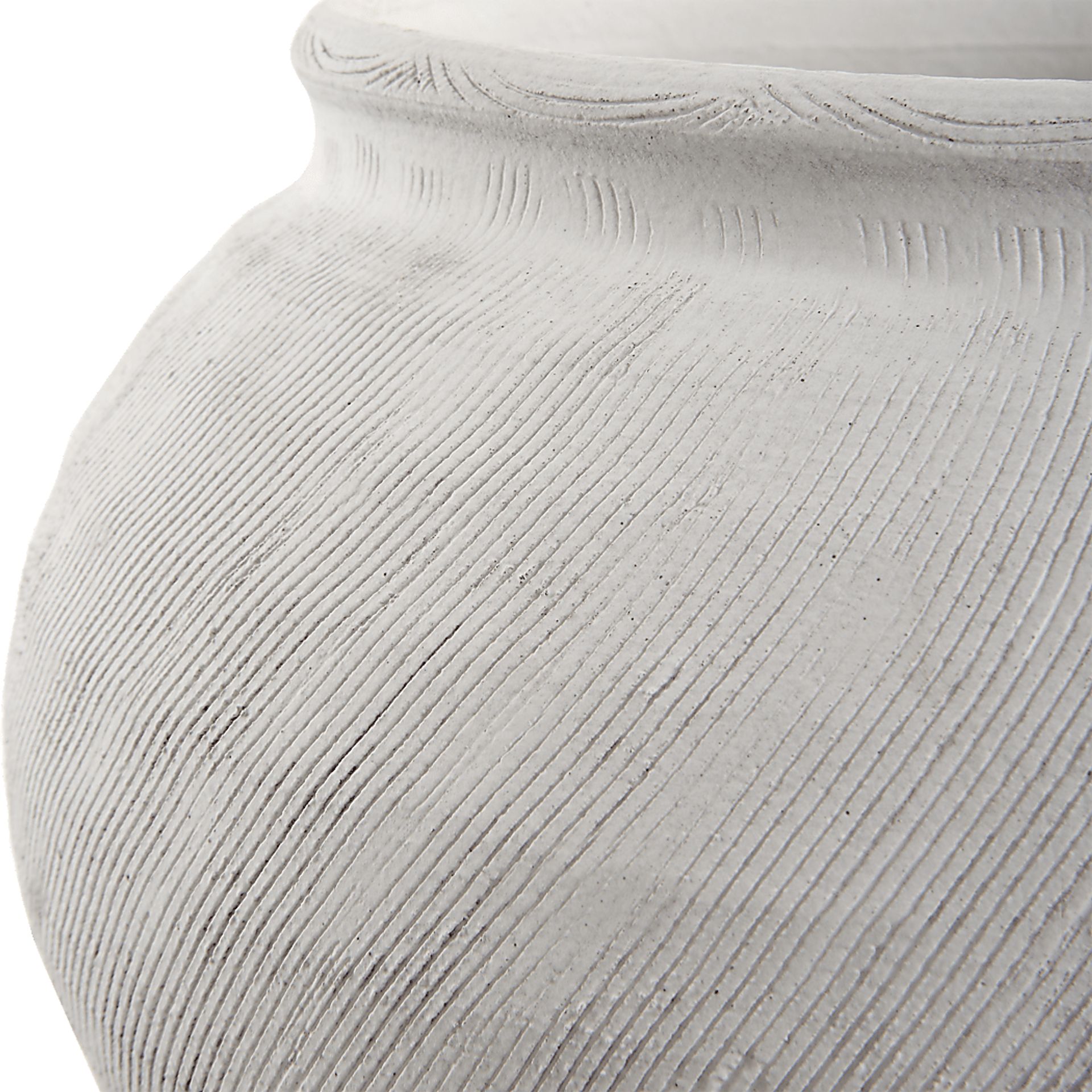 Galvan White Round Vase - Image 5