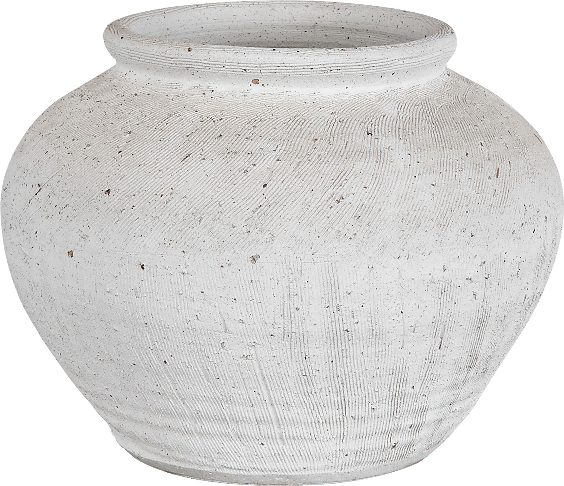Galvan White Round Vase - Image 1
