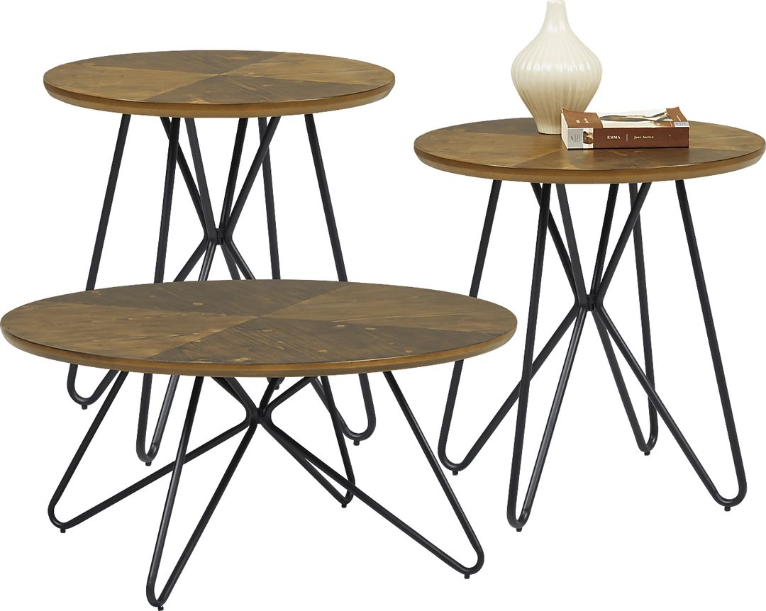 Galvin Brown 3 Pc Table Set