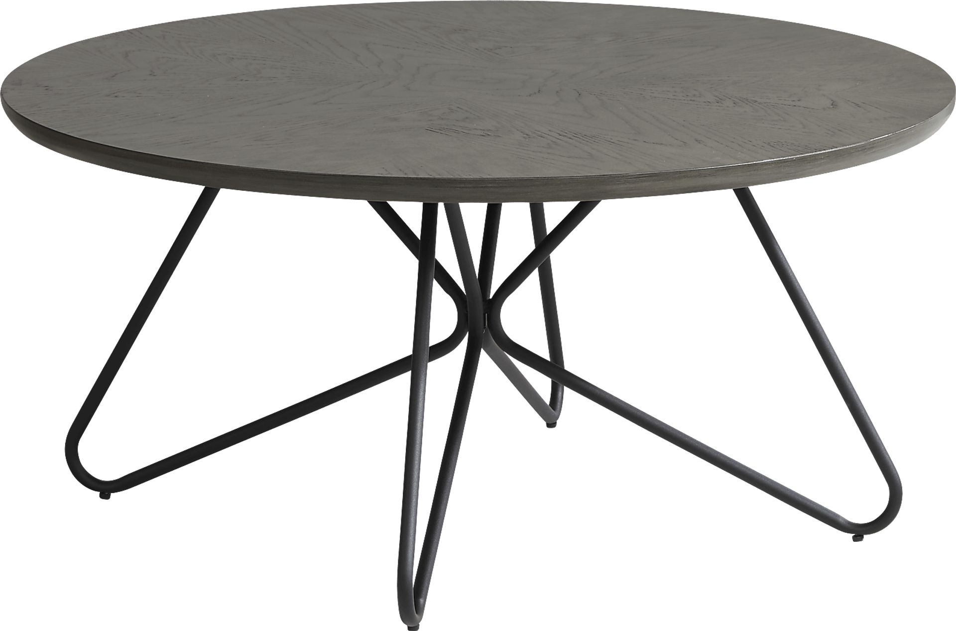 Galvin Gray Round Cocktail Table - Image 1