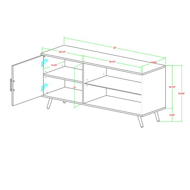 Galwan Gray 52 in. Console - Thumbnail - Image 5