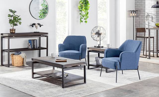 Gambetta Blue Accent Chair - Thumbnail - Image 4