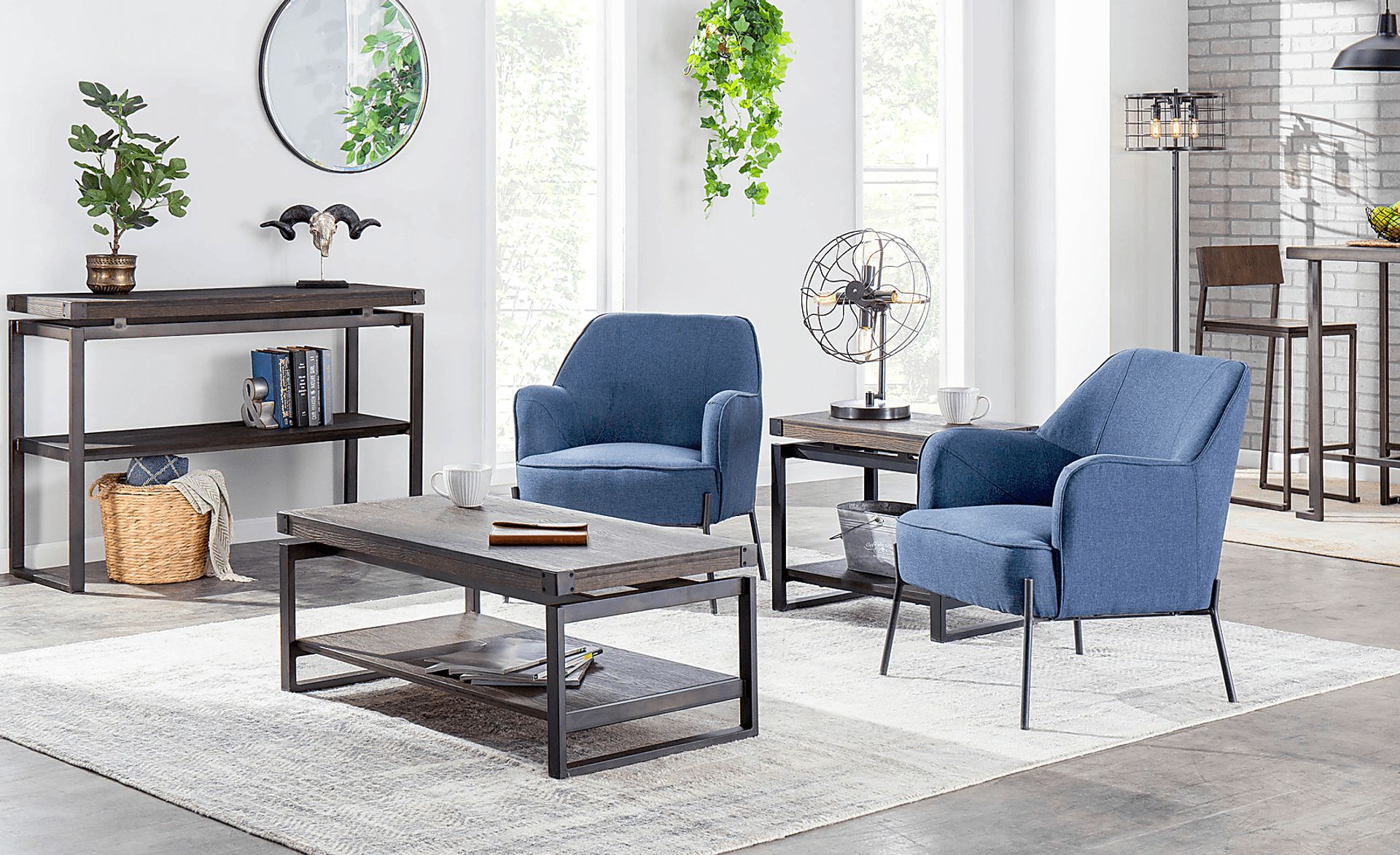 Gambetta Blue Accent Chair - Image 4