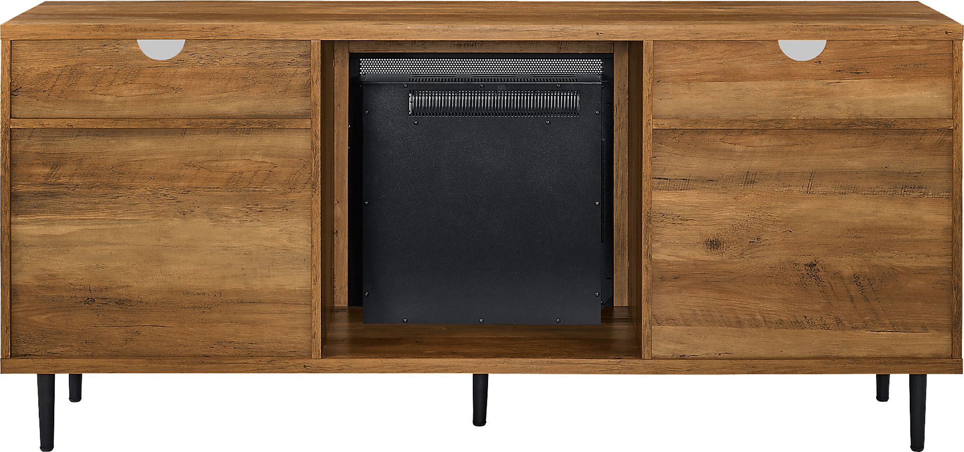 Gamesford Brown 60 in. Console, With Electric Fireplace - Image 3
