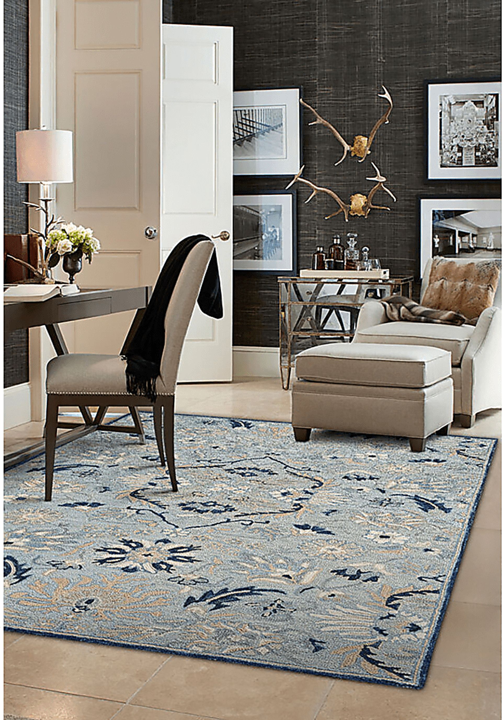 Gamrane Blue 5' x 8' Rug - Image 2