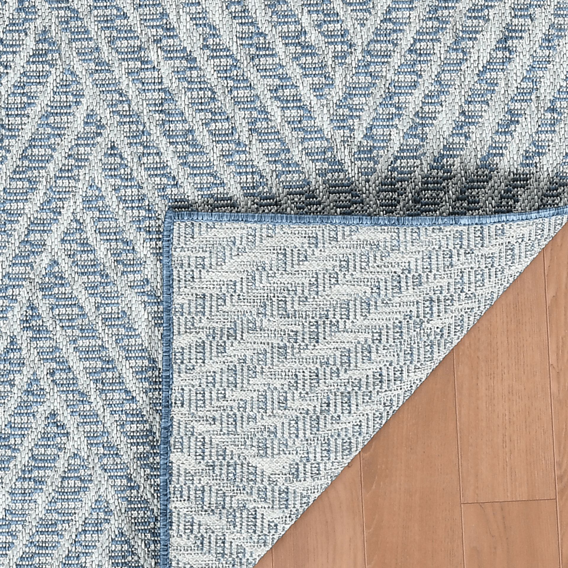 Gamuz Blue 5'3 x 8' Indoor/Outdoor Rug - Image 10