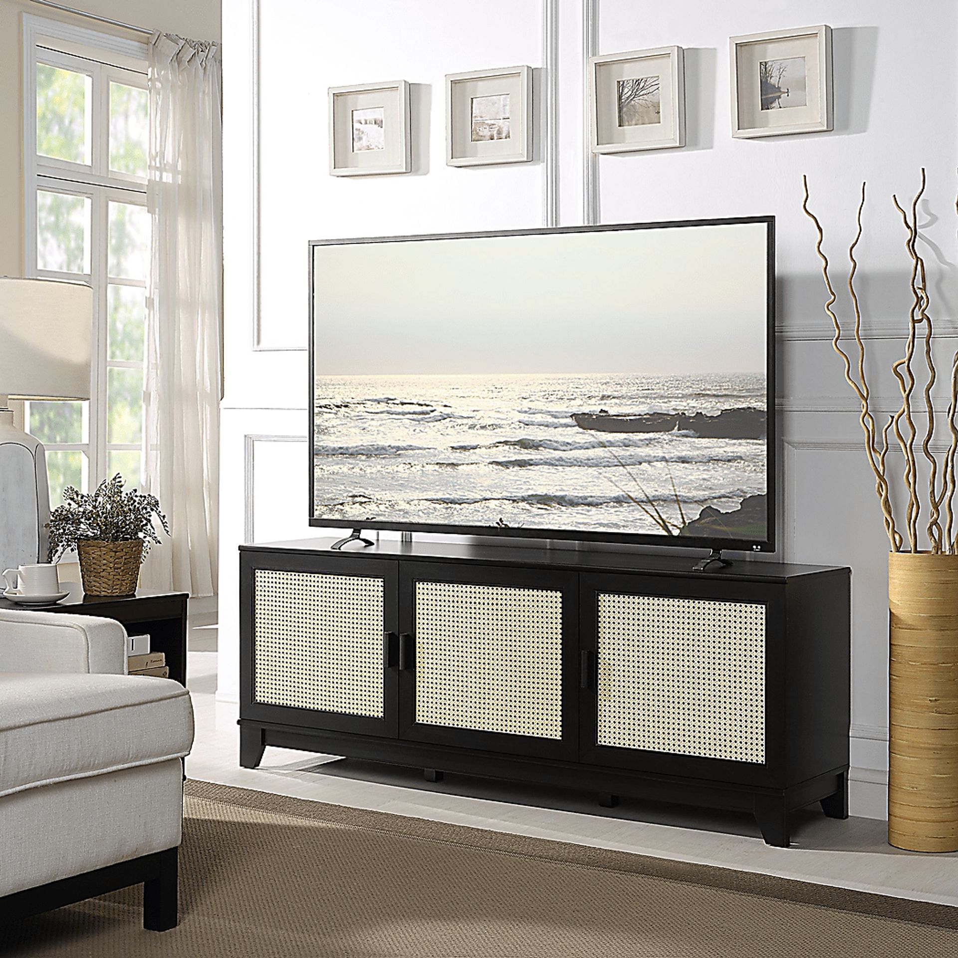 Gansons Black 63 in. Console - Image 2