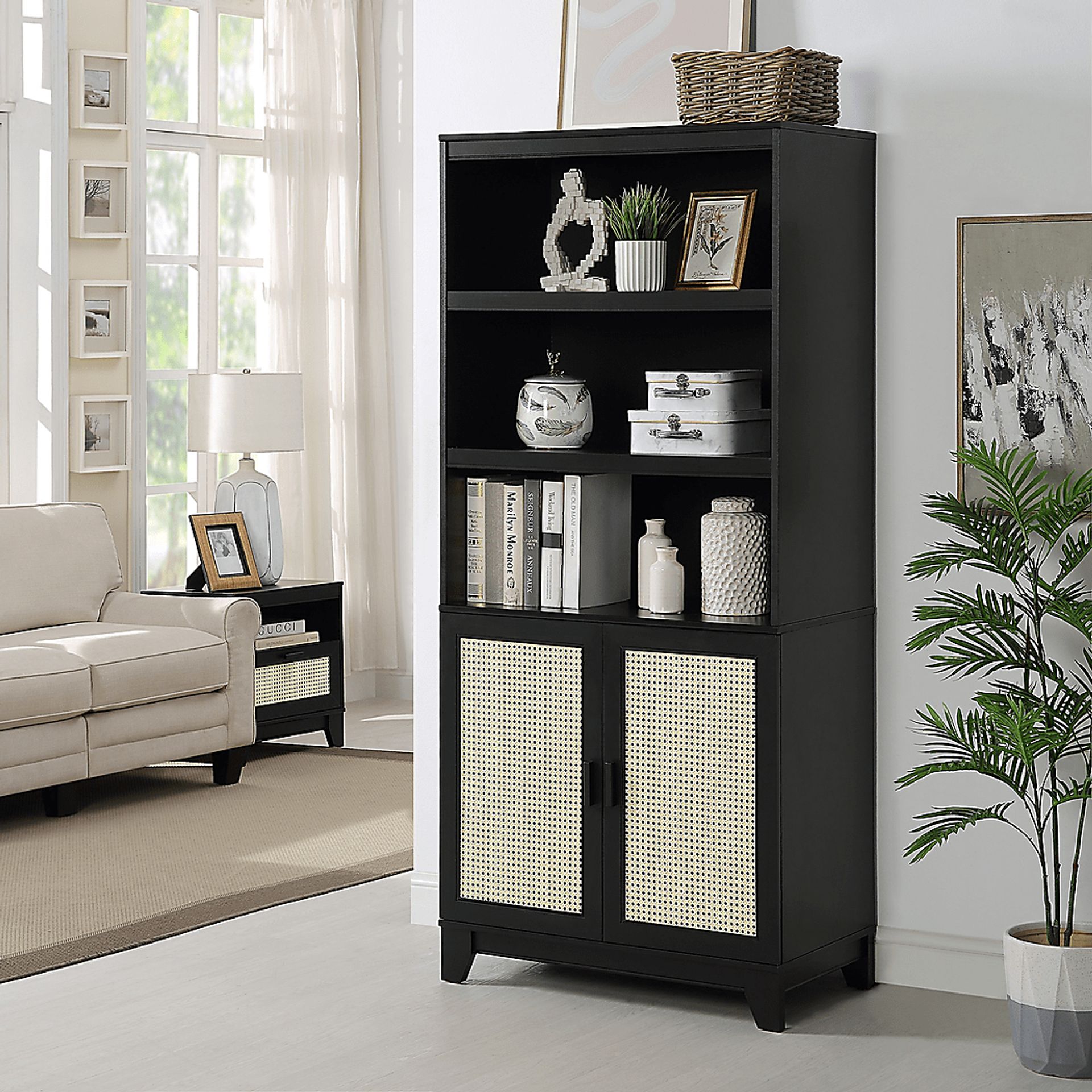 Gansons Black Bookcase - Image 2