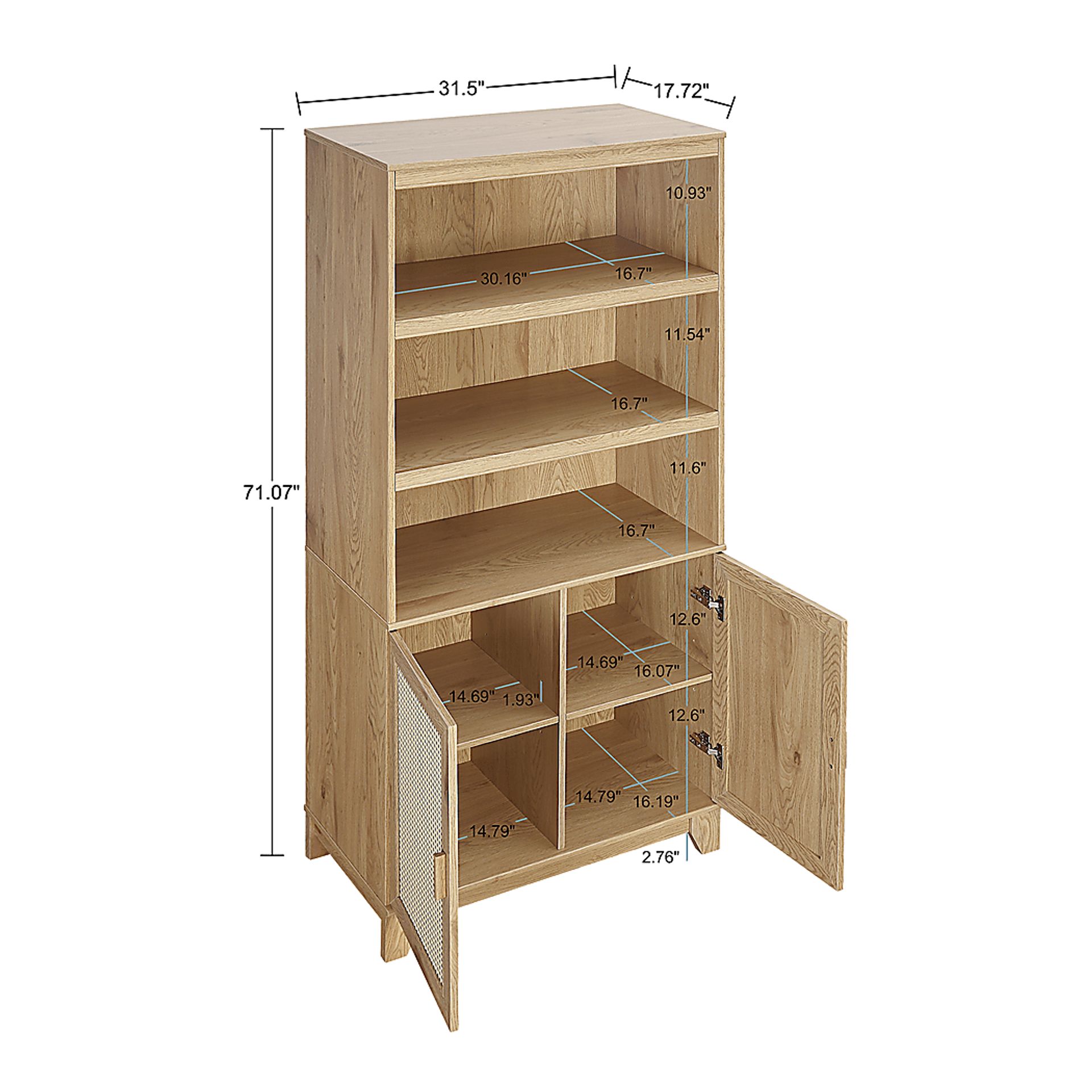 Gansons Natural Bookcase - Image 10