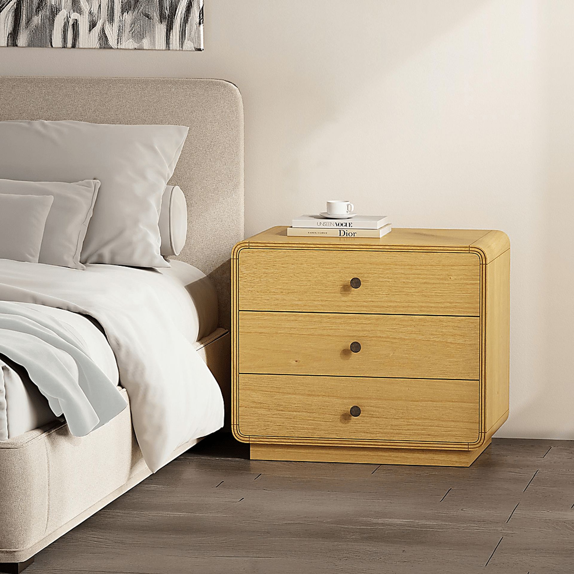 Gapru Brown Nightstand - Image 2