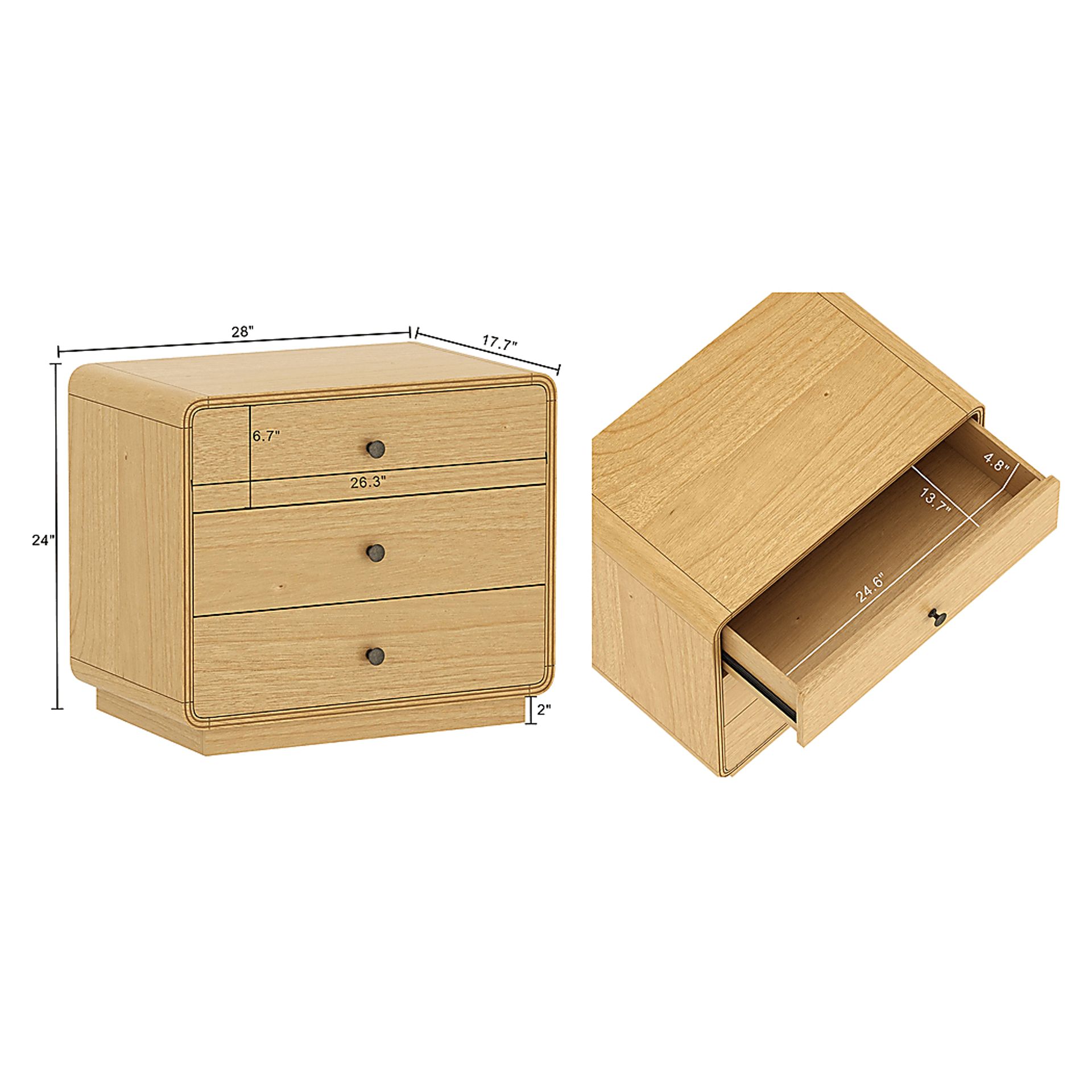 Gapru Brown Nightstand - Image 5