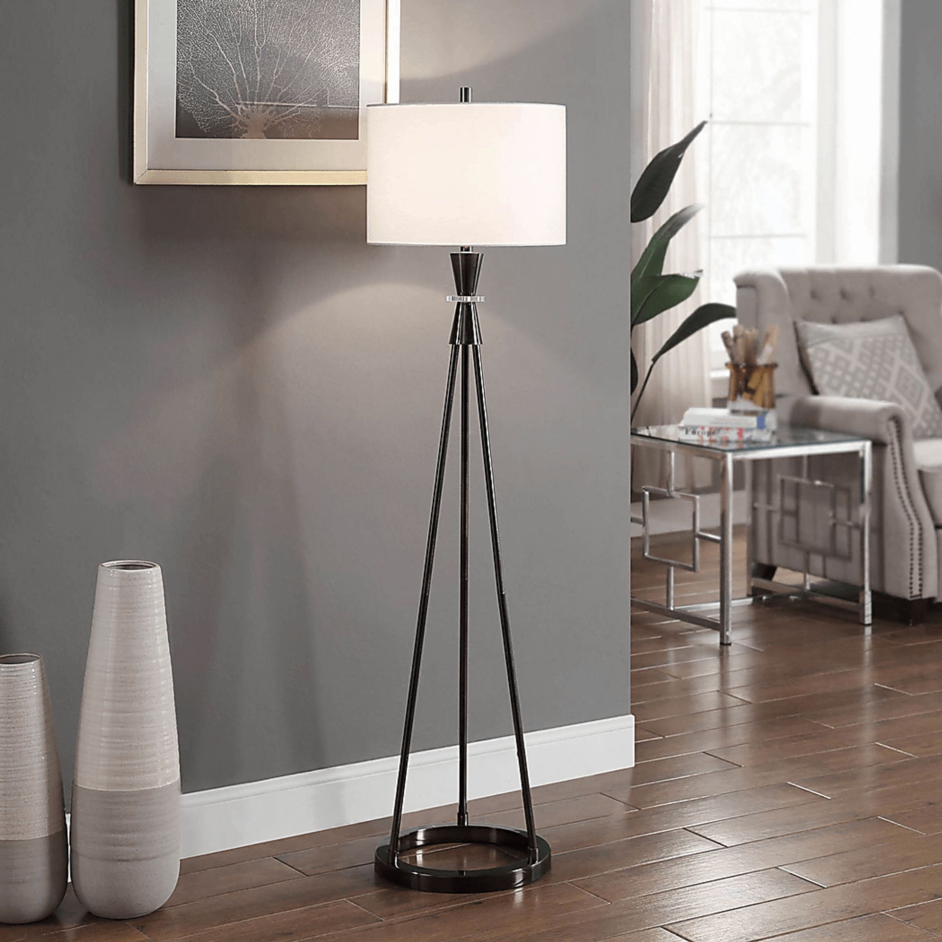Gara Edge Black Floor Lamp - Image 7