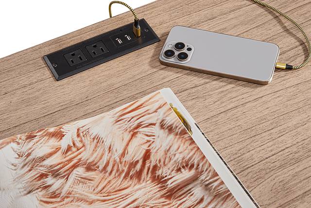 Garden Grove Brown Writing Desk - Thumbnail - Image 3