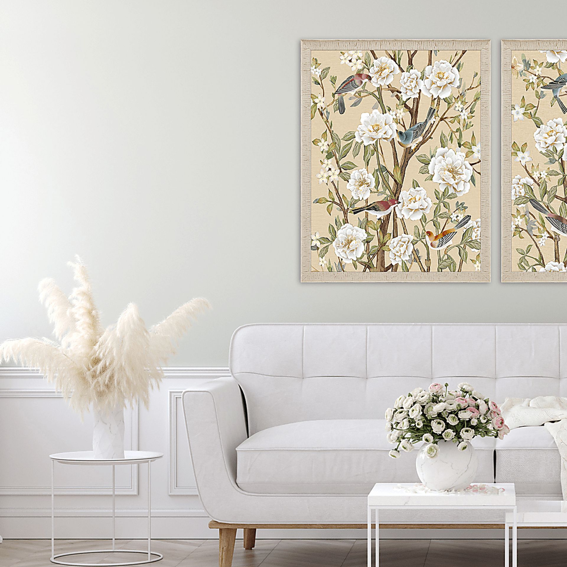 Garden of Flowers I White Framed Artwork - Image 2