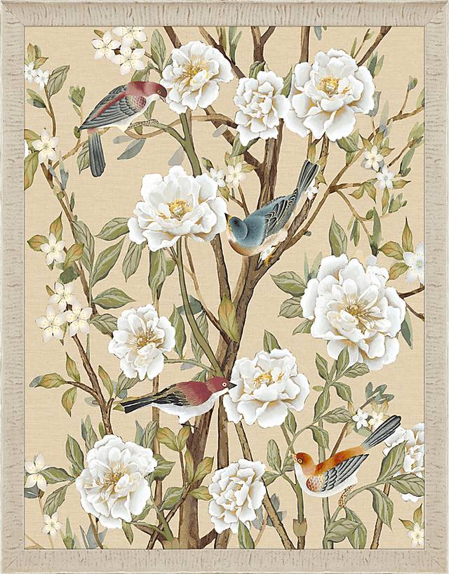 Garden of Flowers I White Framed Artwork - Thumbnail - Image 1