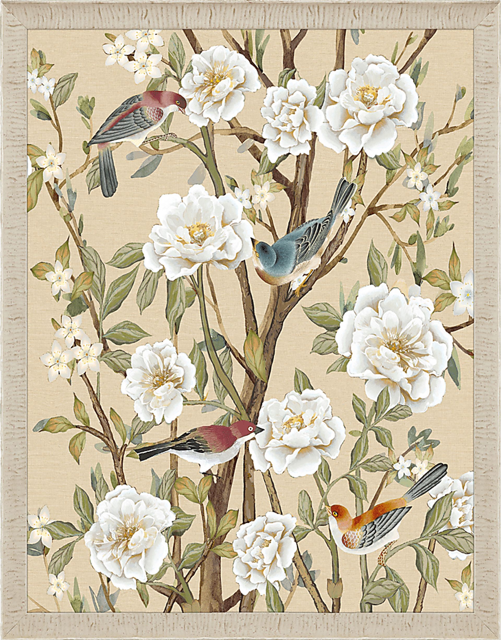 Garden of Flowers I White Framed Artwork - Image 1