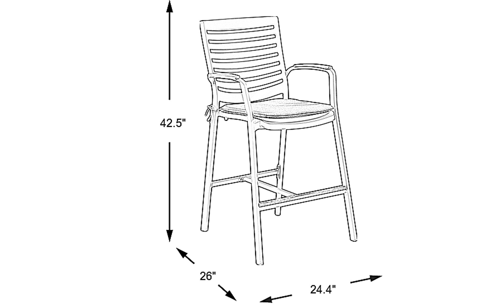Dimension Image. Please refer to the Dimension Tab on this page for dimension details.