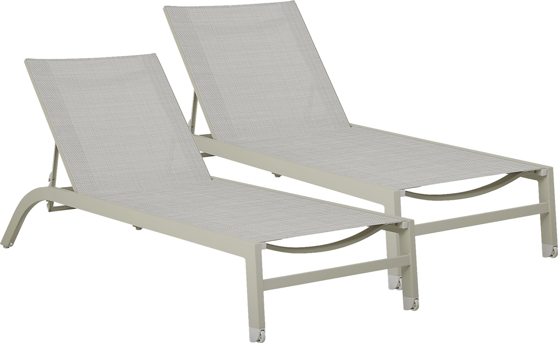 Garden View Sand Outdoor Chaise, Set of 2 - Image 1